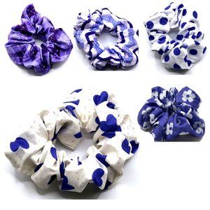 Purple 5 Pcs Hair Scrunchies Women Elastic Hair Tie  Purple Hair Rope